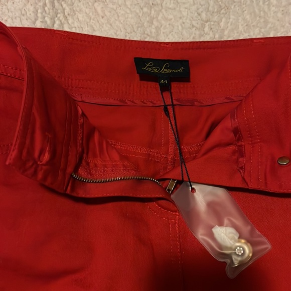 Luisa Spagnoli Red Cotton Mini Skirt - Picture 3 of 6